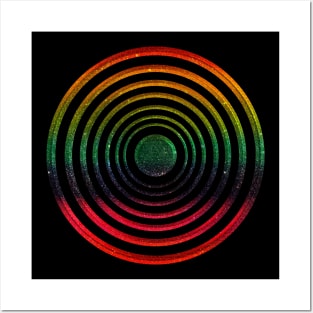 colourful rainbow circles abstract design Posters and Art